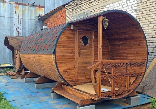Баня-бочка – оригинальная конструкция (банить, оригинальный, конструкция) Баня-бочка – оригинальная конструкция
