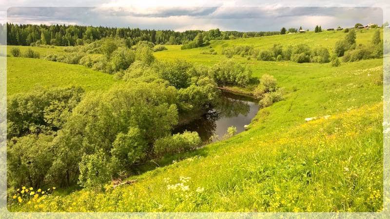 Деревенская баня в Кеннице Архангельской области, фото (деревенский, банить, кеннице, архангельский) красивые просторы