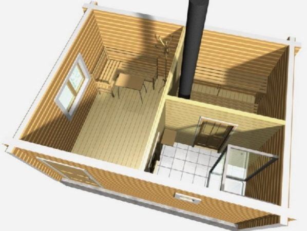 Планы для бани 5*5 с мойкой и парилкой отдельно (30 фото) (план, баня, мойка, парилка) Планы для бани 5*5 с мойкой и парилкой отдельно (30 фото)