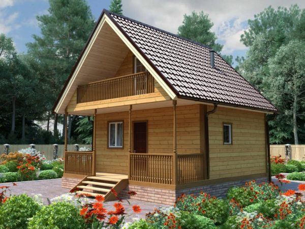Баня с мансардой и туалетом