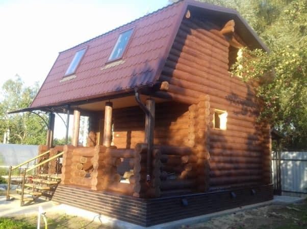 Баня с мансардой и туалетом