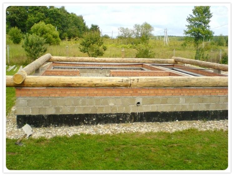Рубленная баня своими руками (рубить, банить, рука) ustanovka_sruba_na_fundament
