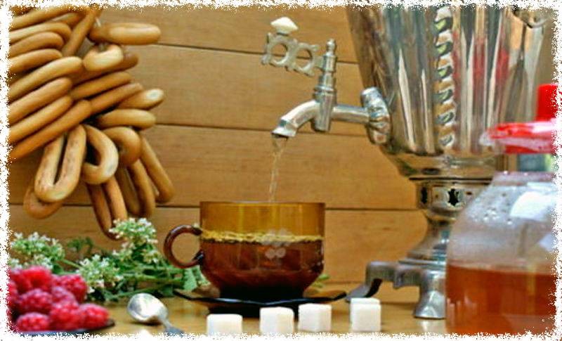 Сибирская баня (сибирский, банить) чаепитие после бани